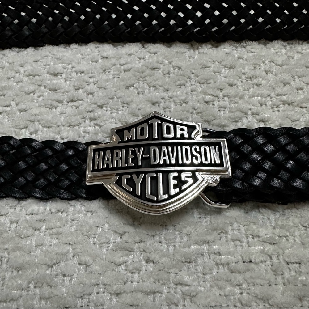 Harley-Davidson Buckle Braided Leather Belt - Picture 2 of 7